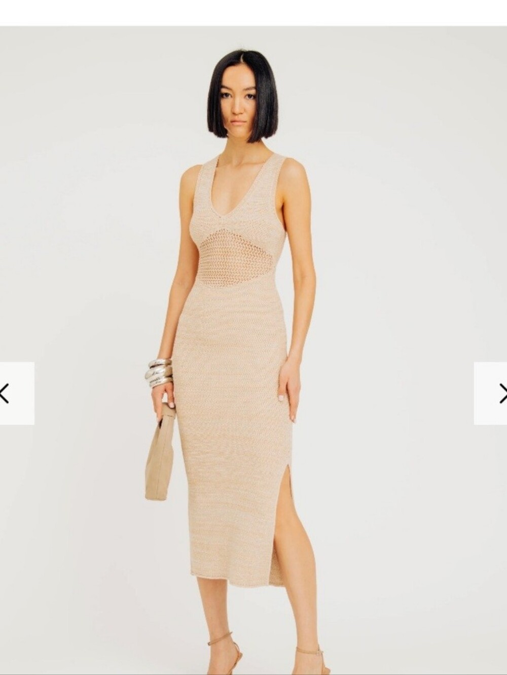 Torn by Ronny Kobo Melanie Crochet Body-Con Dress